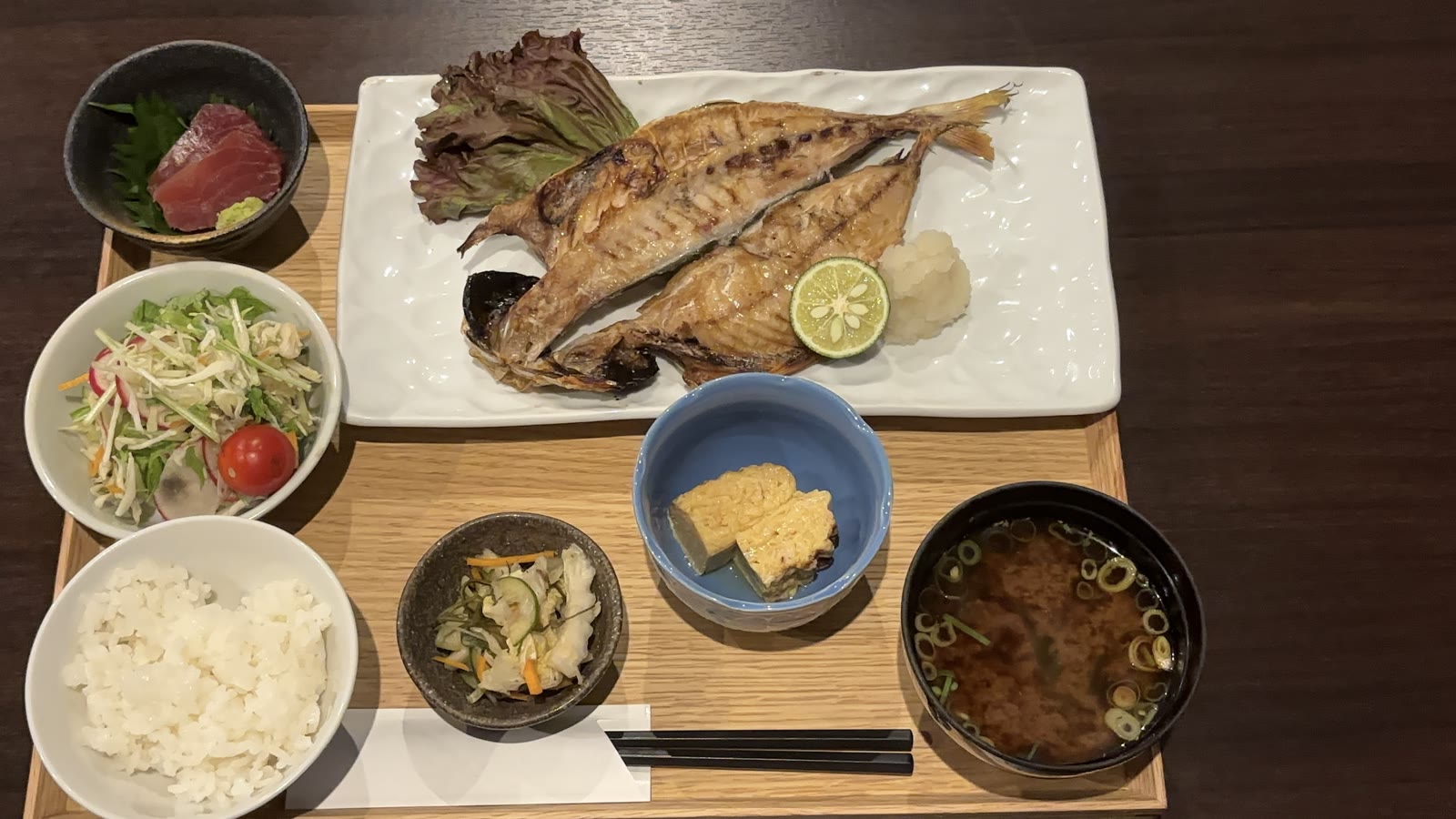 炭焼き干物定食
